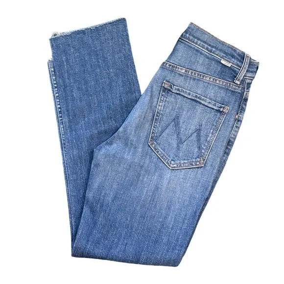 MOTHER High Waisted Rider Ankle Step Fray Loafers And Lassos Jeans Size 27 NWOT - Picture 9 of 14